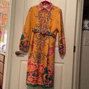 Dalia MacPhee NWT Yellow Floral Midi Large